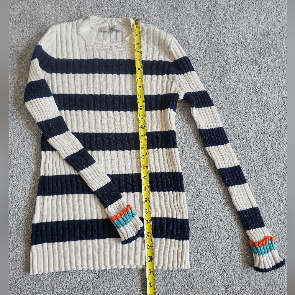 Loft Ribbed Steiped Sweater